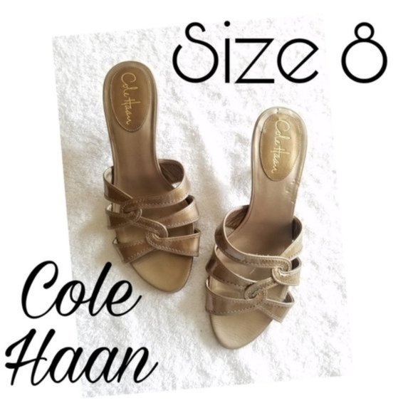 $10 SHOE SALE! Cole haan open toe heel size 8 nike air - Picture 1 of 6